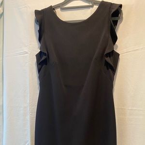 Calvin Klein knee length dress with ruffles